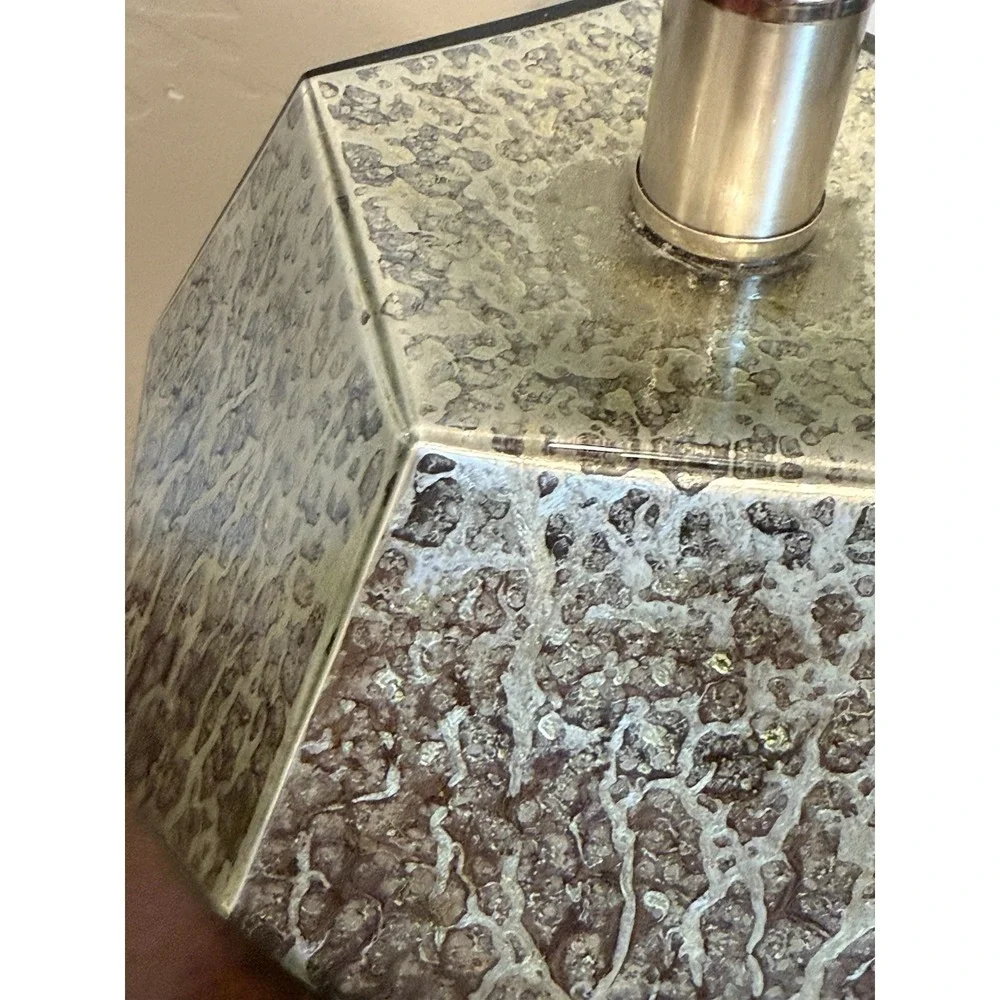 Glads Table Office Lamp metallic, silver, geometric 15